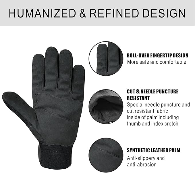 Needle Puncture & Thorn Proof Gloves, Level 3 Needlestick Resistant Work gloves for Garden & Animal Handling