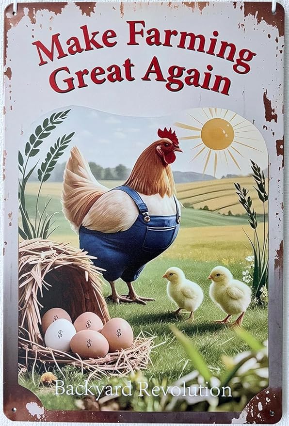 8 Pack Chicken Coop Signs, Funny Metal Farm Decor Outdoor, Rustproof Vintage Signs for Chicken Lovers, Farm House Personalized Gifts for Yard Fence Decor 12x8 Inches