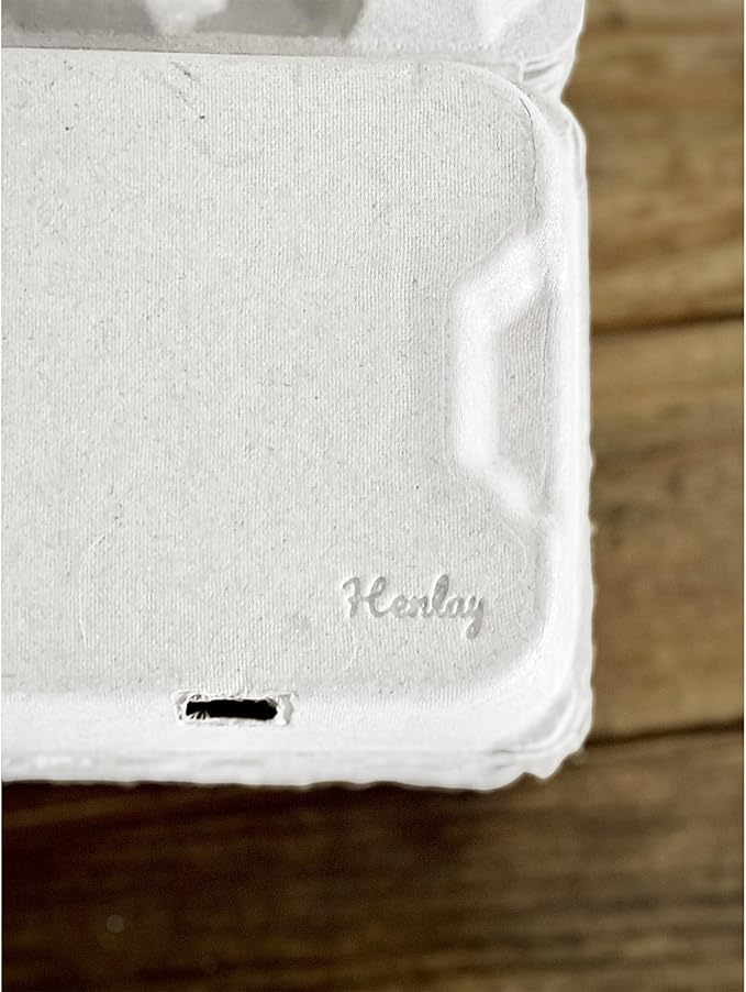 Henlay White Half Dozen Duck Egg Cartons – Holds 6 Jumbo Eggs – Blank Top for Custom Labels – Eco-Friendly Paper Pulp – Ideal for Farm Fresh or Backyard Eggs - 20 Pack