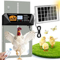 Extra Large Automatic Chicken Coop Door Solar Powered, 16'' x 12'' Aluminum Auto Chicken Coop Door with Timer, Remote, Anti-Pinch, Weatherproof for Chickens, Ducks & Geese