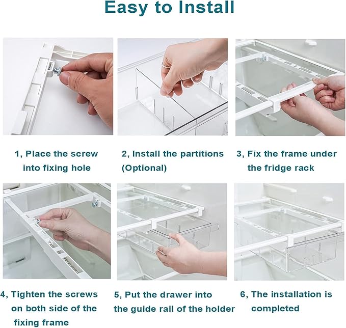 Farochy Refrigerator Organizer Bins - Egg Drawer Fridge Shelf Holder Storage Box for Fruits & Vegetables (1 Pack)