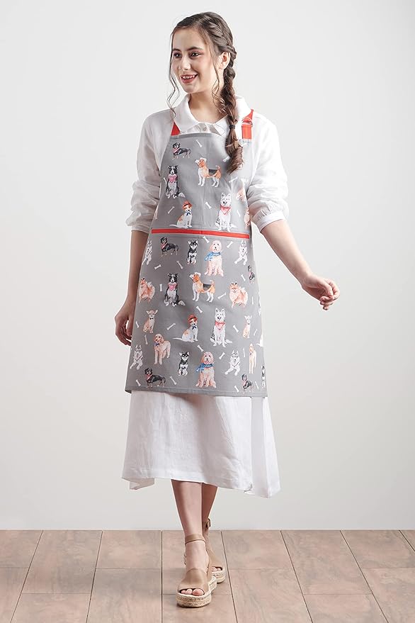 Maison d' Hermine 100% Cotton Apron for women with Pocket Kitchen Chef Apron for Men Cooking Easter Decorations