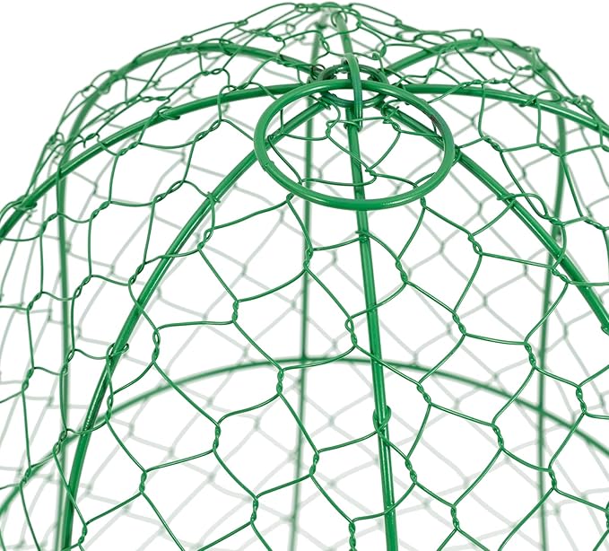 YIYIBYUS Garden Chicken Wire Cloche, 12.99" Diameter x 15.75" Height Plant Protective Covers Metal Cage Plant Protector Cover for Gardens, Parks, Yards, Balconies, Farms (10pcs, Green)
