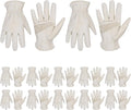HLDD HANDLANDY 2 Pairs Leather Work Gloves for Men & Women, Reinforced Durable Palm for Welding, Farm, Gardening, Driving