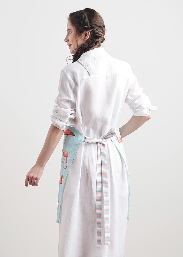 Maison d' Hermine 100% Cotton Apron for women with Pocket Kitchen Chef Apron for Men Cooking Easter Decorations
