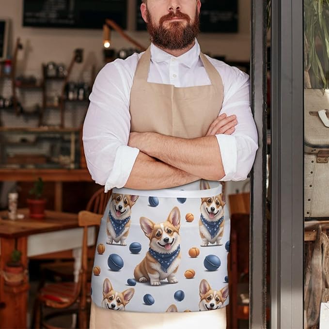 Unisex Half Waiter Waist Short Apron Waterproof Chef Works Waitress Aprons