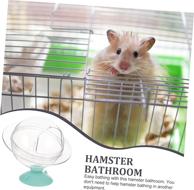 Hamster Bathroom Sand Bath Container for Small Pets Dual-use Washroom and Sauna Room Easy to Clean Design for Gerbils Dwarf Hamsters and Guinea Pigs