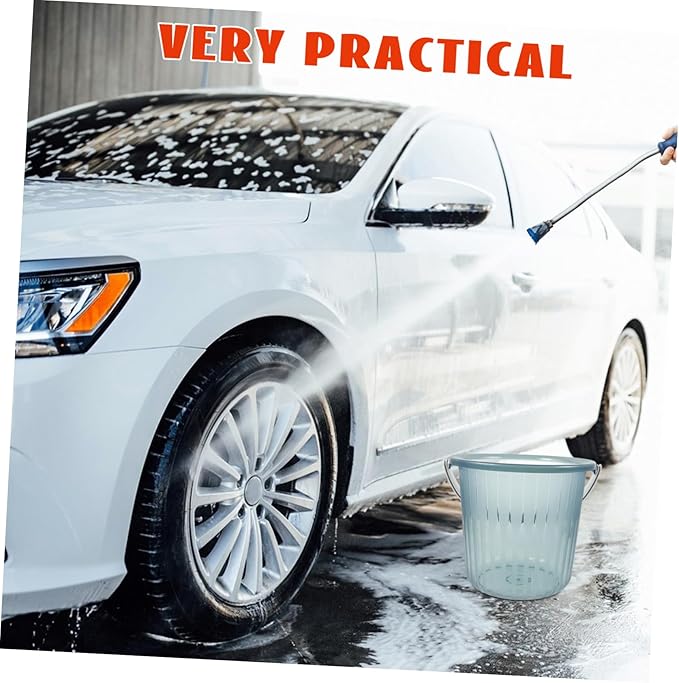 ABOOFAN Water Barrel for Car Detailing Plastic Bucket Portable Water Container for Home Garden Farm Use Handle