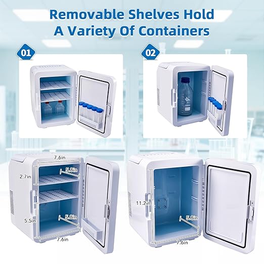 10L Incubator, 35-148℉ Bacteria Incubator, Thermostatic Cabinet Incubator for Lab General Purpose, Petri Dishes, Seed, 12V/110V