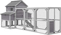 Aivituvin Chicken Coop Extra Large Chicken House 55ft² for 10-15 Chickens Outdoor Wooden Hen House Poultry Cage with 6 Nesting Boxes, 6 Perches, Large Run 137" L