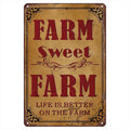 Vintage Tin Sign 8"x12" - "Farm Sweet Farm: Life is Better on the Farm" - Tin Signs Vintage Decor for Homes, Barns, and Country Kitchens - Gifts for Farmers and Rural Families