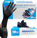GEEKHOM Disposable Nitrile Gloves 100 Pcs: with 2 Cotton Liners, Food Grade Heat Resistant for BBQ Smoker & Cooking