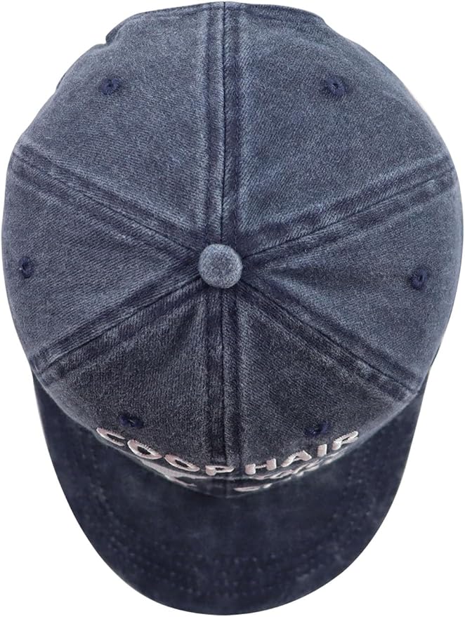Coop Hair Don't Care Hat Hat for Men Women, Funny Adjustable Cotton Embroidered Farm Chicken Lovers Baseball Cap