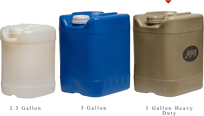 Poly Farm Jojug Heavy Duty Water Storage Container (Tactical Tan,5 Pack Kit)