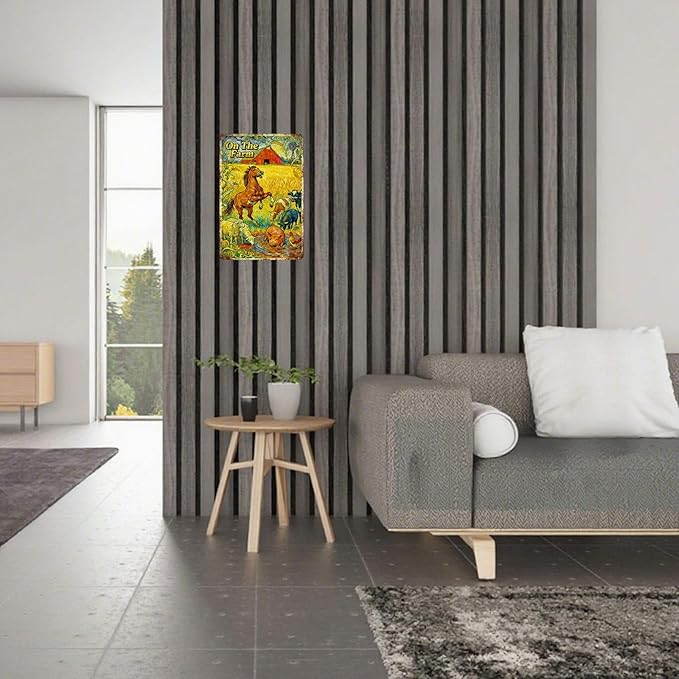 Vintage Farmhouse Tin Sign Cow Sheep Pig Chicken Retro Metal Sign Funny Animal Lovers Nostalgic Rustic Wall Decor For Home Farm Yard Outdoor Cafe 12 * 8In