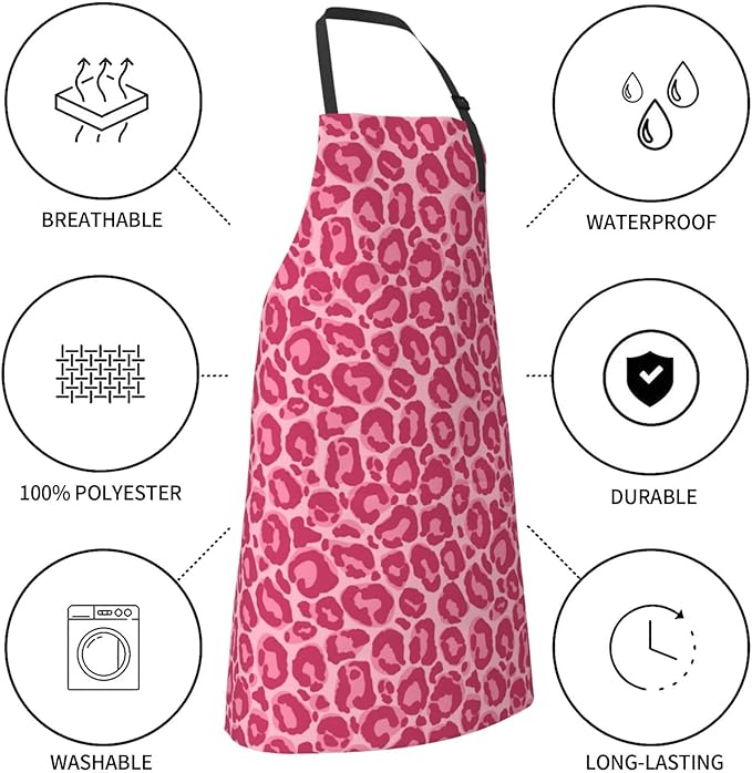Perinsto Waterproof Apron With 2 Pockets Kitchen Chef Aprons Bibs For Cooking Baking Painting Gardening Grooming