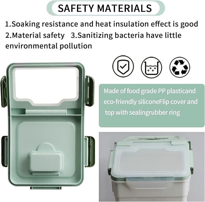 Saim Large Flour Storage Bin, 50lb Rice Storage Container with Lid, Measuring Cup & Scoop, BPA Free Plastic Rice Dispenser for Flour, Rice, Dog Food for Kitchen Pantry Organization (2 Pack Green)