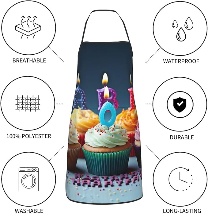 Cute Colorful Dog Paw Printed Unisex Bib Aprons BBQ Cooking Kitchen Aprons for Women Men Chef