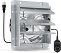 10 Inch Shutter Exhaust Fan with Speed Controller and Power Cord, Wall Mount Attic Fan for Greenhouses, Sheds, Garages, Chicken Coops, Barns Ventilation, 820 CFM