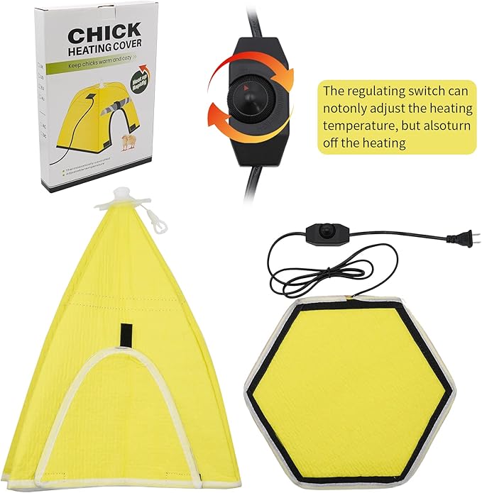 Chicken Brooder Box for Chicks, Chicken Coop Heater Chick Brooder Heating Plate for 10 Newborns Chicks Ducklings Quail Goose Birds Poultry Breeding Box