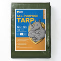 GUARD SHIELD Green Tarp Waterproof 12x12 Feet Medium Duty All Purpose Poly Tarps Cover 7mil