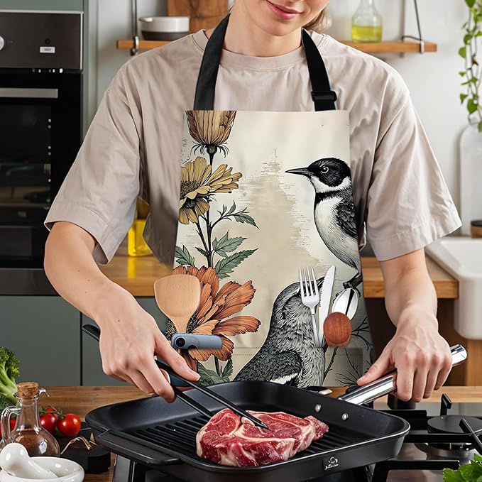 Apron Adjustable Waterproof with Two Deep Pockets Wowen men for Summer BBQ Pool Parties & Resorts