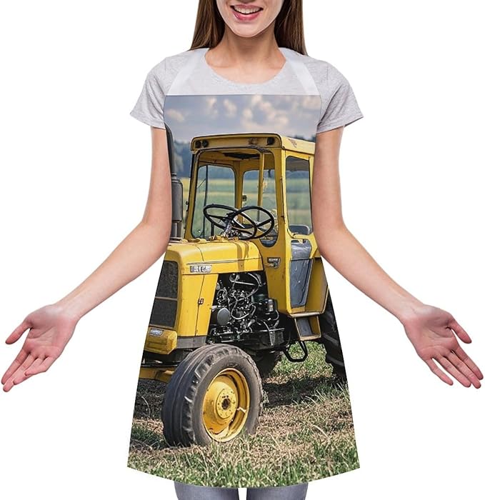 Waterproof Apron Adjustable Bib Aprons with Pockets Smiling Apron Kitchen Aprons for Women Men