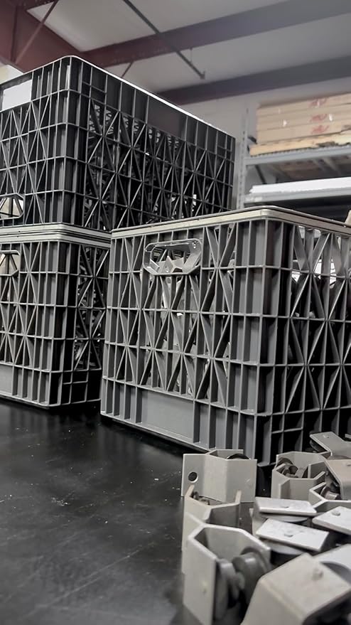 19" x 13" x 11.5" Heavy Duty Steel-Banded Milk Crate