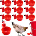 Pack 15 Chicken Waterer Cups,Chicken Feeder Cup for Chicken Duck Turkey Rabbit,3/8 Inch Thread Automatic Filling,Solution for Poultry Watering.