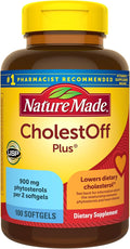 Nature Made CholestOff Plus, Dietary Supplement for Heart Health Support, 100 Softgels, 25 Day Supply