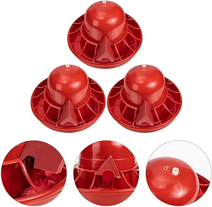 3pcs Automatic Poultry Waterer Chick Water Dispenser for Farm and Home Use Easy to Refill Clean for Chickens Quail and Small Birds