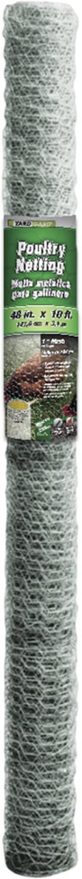 YARDGARD – 1 Inch Twisted Mesh Wire Fence – 48 Inches by 10 Feet – 20 Gauge Galvanized Steel – for Chicken Coops | Poultry Netting | Garden Protection | Bird Enclosures and Rabbit Fencing