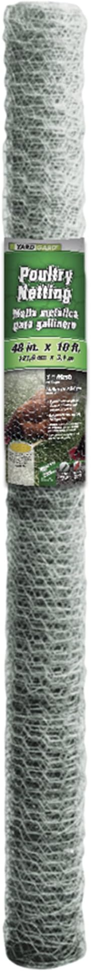 YARDGARD – 1 Inch Twisted Mesh Wire Fence – 48 Inches by 10 Feet – 20 Gauge Galvanized Steel – for Chicken Coops | Poultry Netting | Garden Protection | Bird Enclosures and Rabbit Fencing