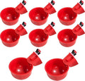 Chicken Water Cups, 8pcs Automatic Chicken Water Feeder, Poultry Waterer Kit Suitable for Chicks, Duck, Goose, Turkey and Bunny, 8-Pack