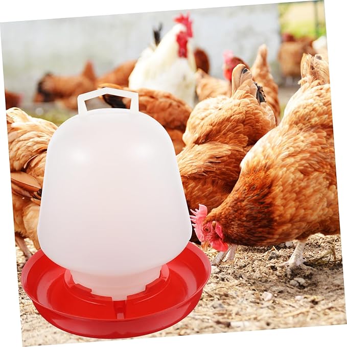 POPETPOP Automatic Chicken Waterer Poultry Feeder- Thickened Chick Feeder and Waterer, Poultry Fountains, Automatic Chicken Water Waterer Water Feeding Dispenser for Farm Coop (