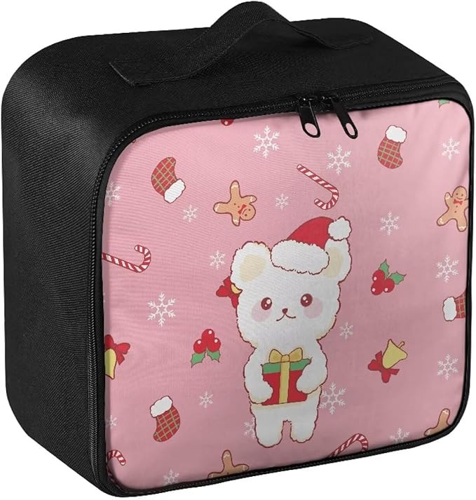 Rnyleeg Pink First Aid Bag Empty Christmas First Aid Kit for College Dorm Cute Emergency Medical Trauma Bag Travel First Aid Pouch