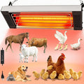 450W Heat Lamp for Chickens, Carbon Fiber Heater for Chick Brooder, Large Hanging Chicken Coop Heater, Adjust 5 Levels & Time & Height, 9.8 Ft Cord Heat Lamp for Poultry & Pets