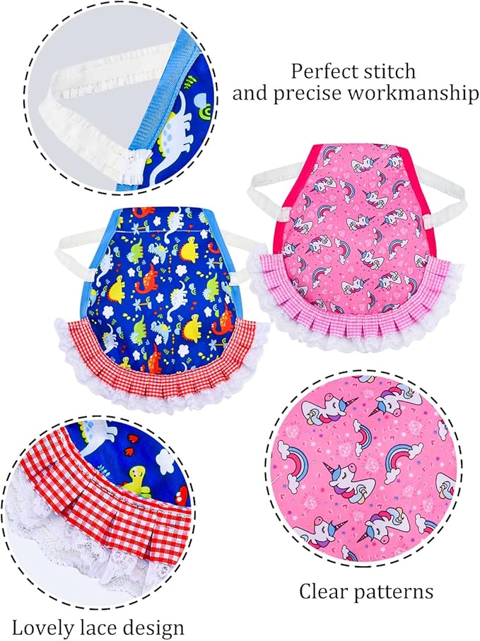 6pcs Hen Saddle Apron，Waterproof Chicken Saddle Hen Apron with Elastic Chicken Jacket Straps Hen Apron Poultry Protector Wing Back Protector Print Feather Protective Jacket(B)