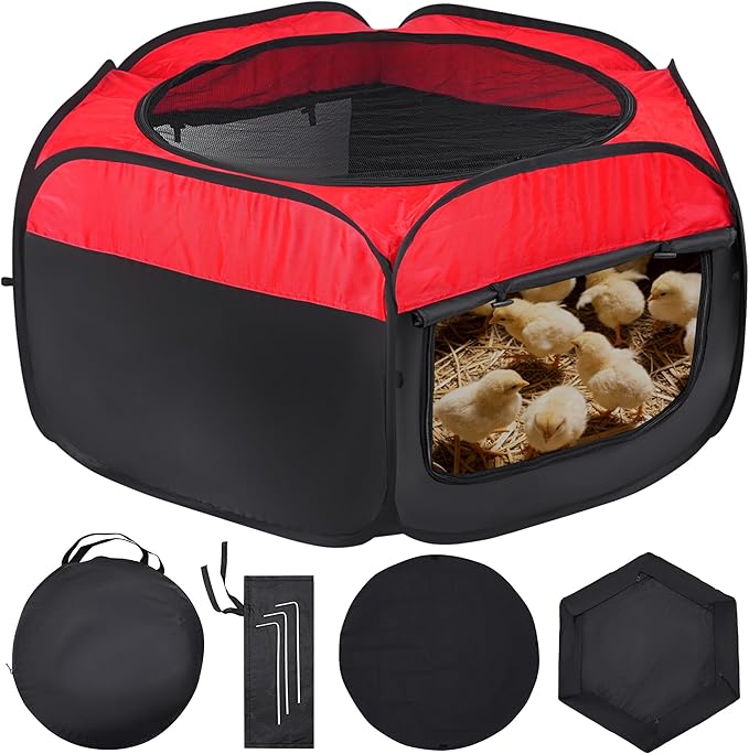 Brooder Box for Chicks, Chicken Brooder Box Starter Kit Up to 15 Baby Chicken Cage Coop