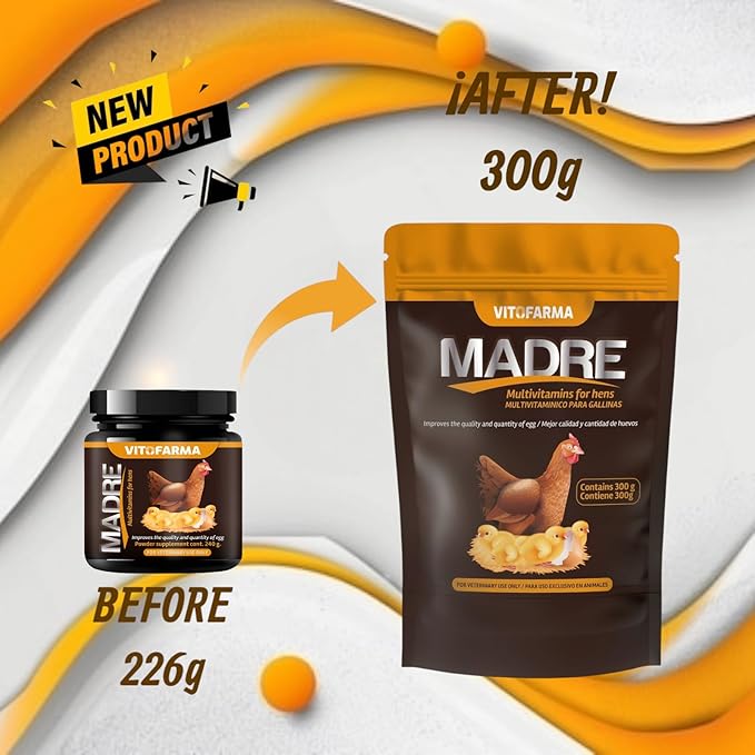 Madre Vitamin for Hens Rooster for Healthy Egg Producction and Fertility 240 gr