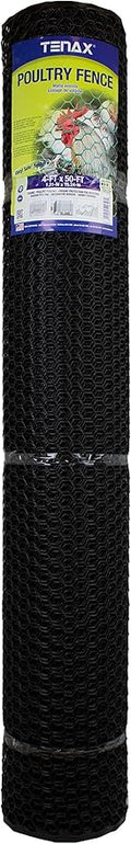 Tenax Poultry Fence 72120346 , 4' X 50', Black