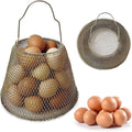JIYUJIAHUA Egg Basket, Collapsible Mini Storage - Can Easily Load Eggs for Carrying and Collecting Eggs, Easy Washing, and Fast-drying, Country Primitive Farmhouse Style, DANLAN-001