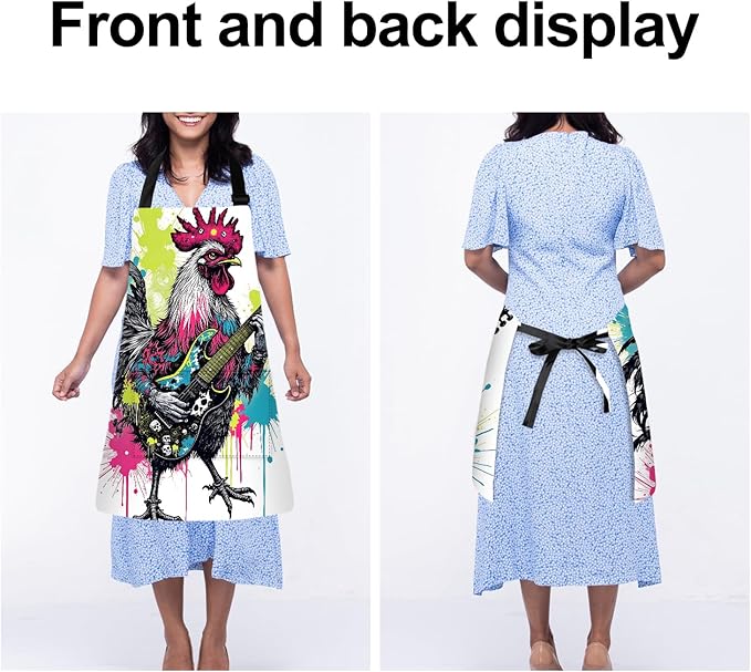 Apron Adjustable Waterproof with Two Deep Pockets Wowen men for Summer BBQ Pool Parties & Resorts