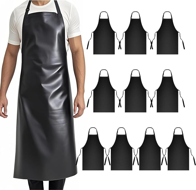 GoldPig Heavy-Duty Waterproof Apron, Chemical Resistant Rubber Vinyl for Industrial, Lab, Kitchen, Butcher & Grilling (40")