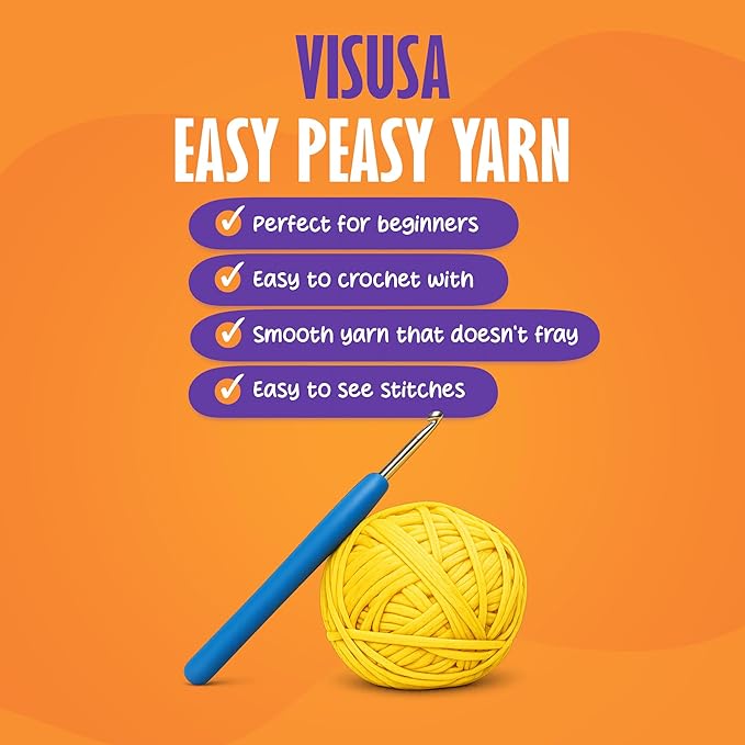 Visusa Crochet Kit for Beginners – Learn to Crochet Animal Kit– Yellow Chick Amigurumi Set- Easy DIY Crochet & Knitting Starter Set with Video and PDF Tutorials- Perfect Crochet Gifts for Starters.