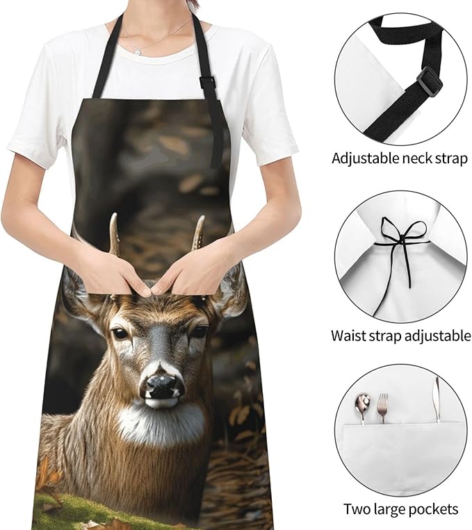 Waterproof Aprons for Women Men Adjustable Bib Cool Electric Guitar Apron Chef Cooking Aprons for Kitchen