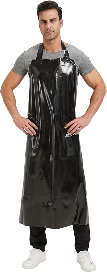 Nanxson TPU Waterproof Apron Lightweight Work Apron with Adjustable Buckle for Pet Bathing,Dishwashing,Butchers,Housework