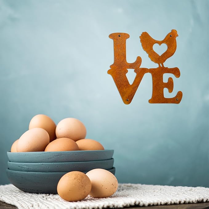 Rustic Chicken Coop Decor - Wall Hanging Art - Chicken Coop Signs - Farmhouse Style - Outdoor Wall Decor - Kitchen Decor