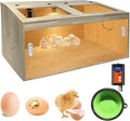 22-Piece Large Chicken Brooder Box 32", All-in-One Kit, Up to 35 Chicks Capacity, Brooder with Temp Controller, Thermometer, Chicken Brooder Box for Quail, Hamsters, Pattern A