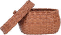 Farmhouse Egg Basket with Lid Woven Rattan Egg Holder Countertop Storage Bin Decorative Classic Rustic Basket for Kitchen Organization